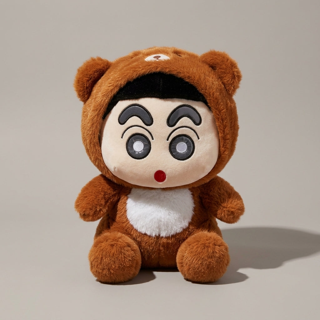 Plush Sitting Bear-Costume Toy – Soft Character Plush with Bear Hood ( 10 INCH )
