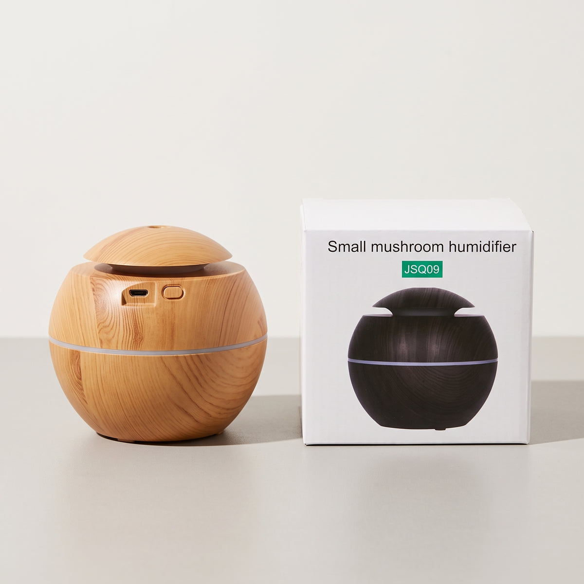 Small Mushroom Wood Grain Air Humidifier & Aroma Diffuser