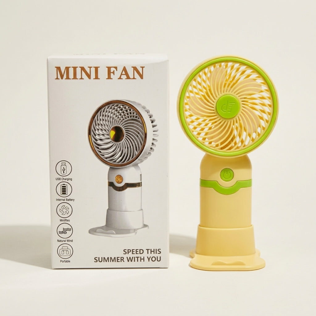 Mini Fan ā USB Charging, Internal Battery, Portable