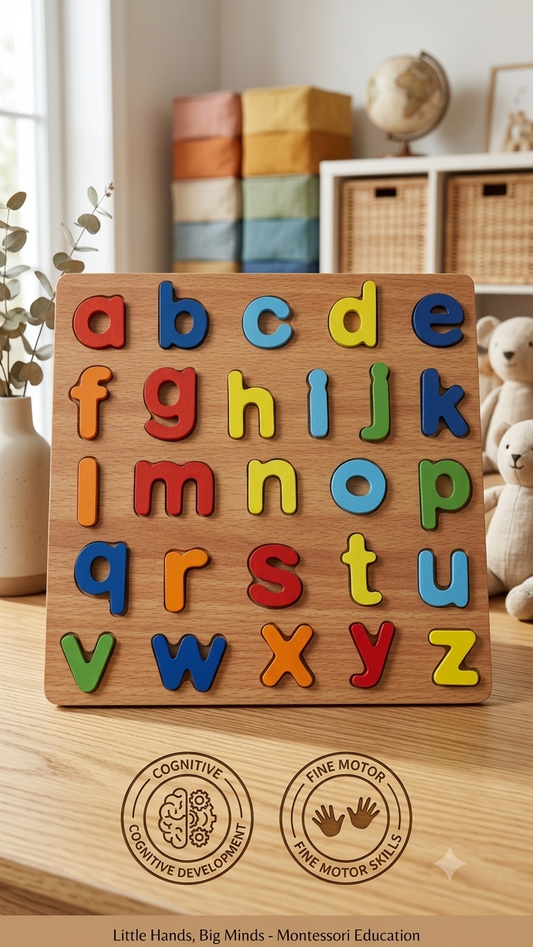 Premium Wooden Alphabet Puzzle Board