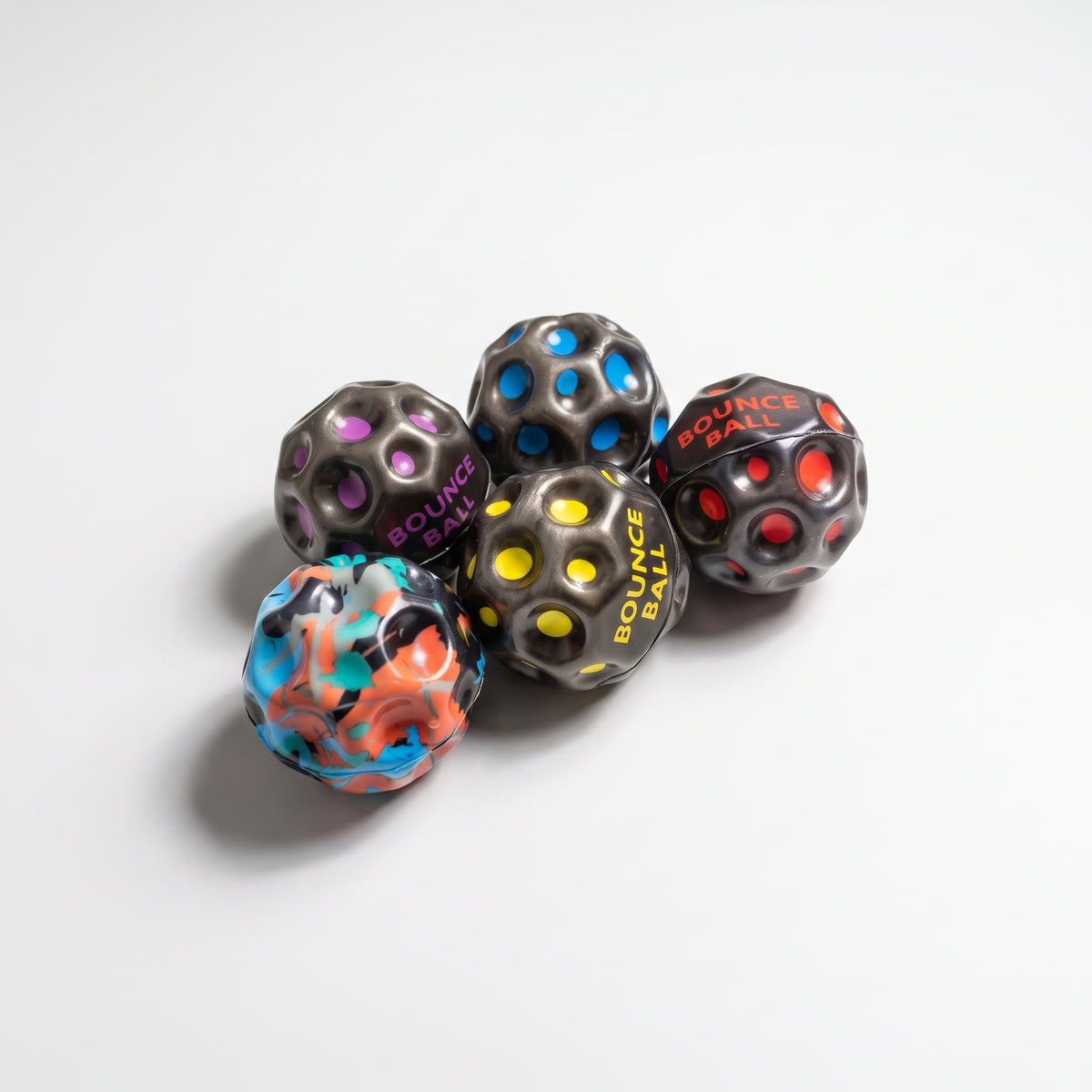 Textured Bounce Ball – Moon Surface Design Stress & Play Ball