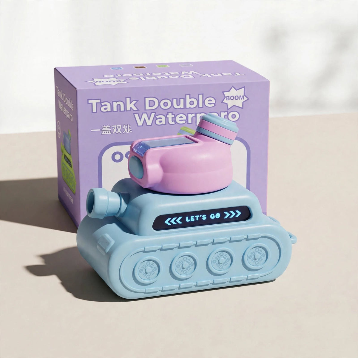 Tank Double Waterpro – Cute Tank-Shaped Water Bottle with Strap