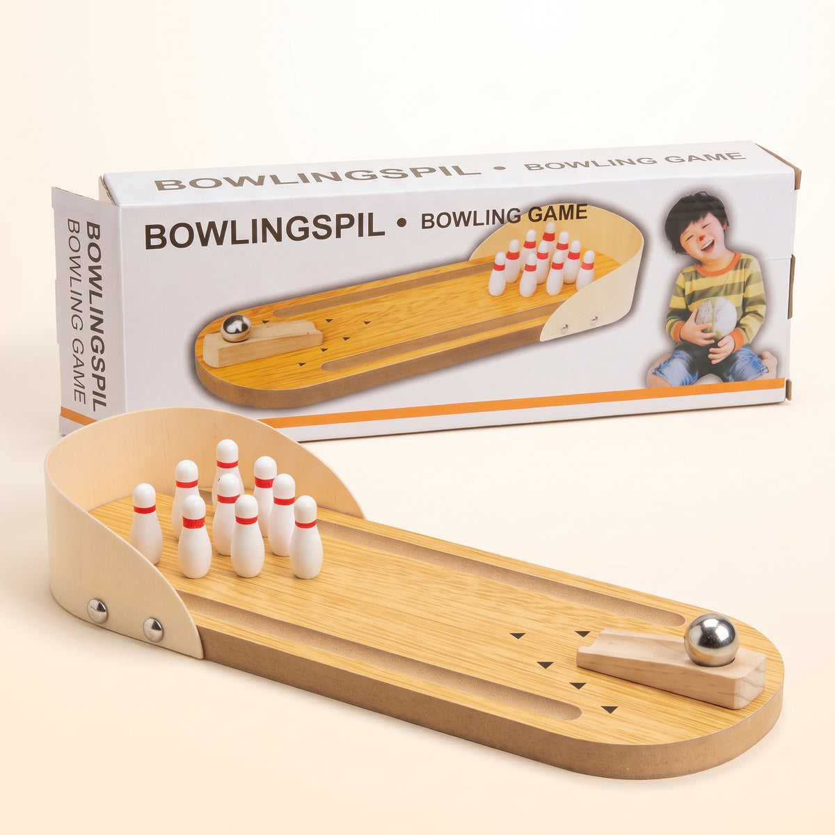 Wooden Desktop Bowling Game – Mini Tabletop Bowling Set