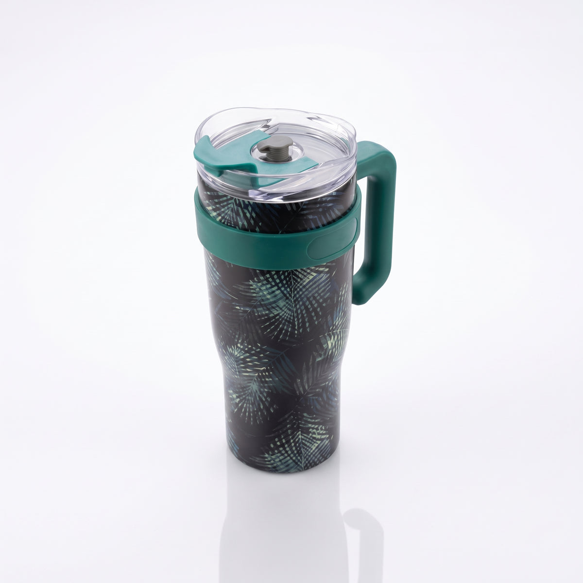 Ameya 40oz Double Wall Stainless Steel Tumbler – Midnight Botanical Gold