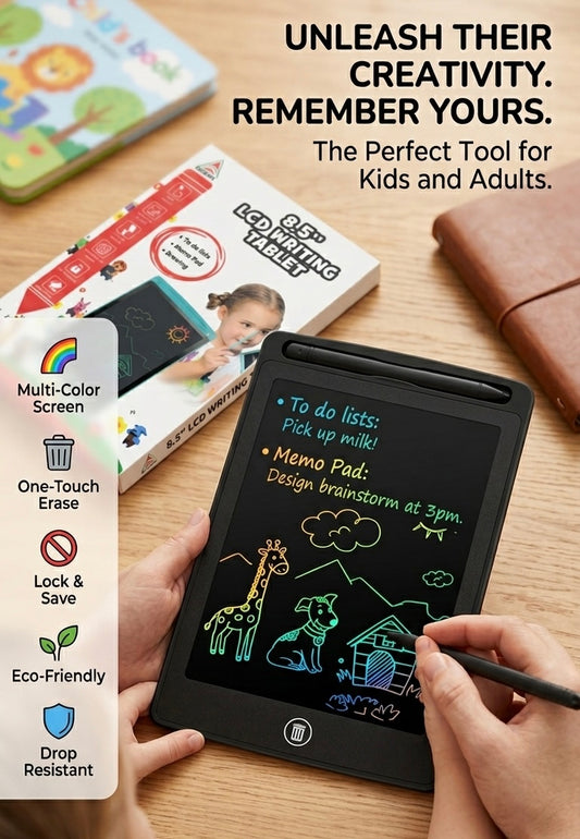 8.5-Inch Reusable Rainbow Doodle Tablet with No Mess