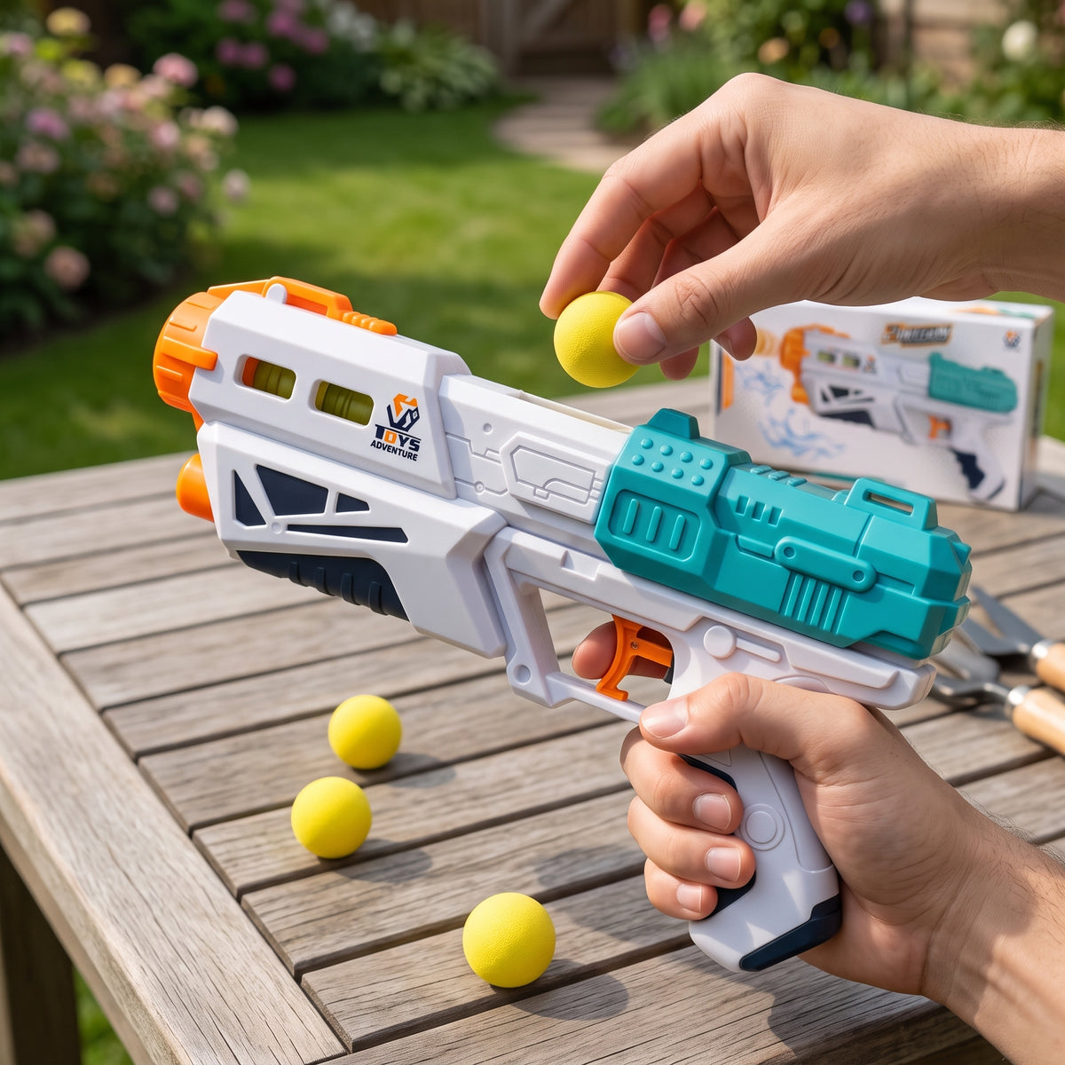 2-in-1 Foam Ball Blaster &amp; Water Gun – Dual Function Toy Gun