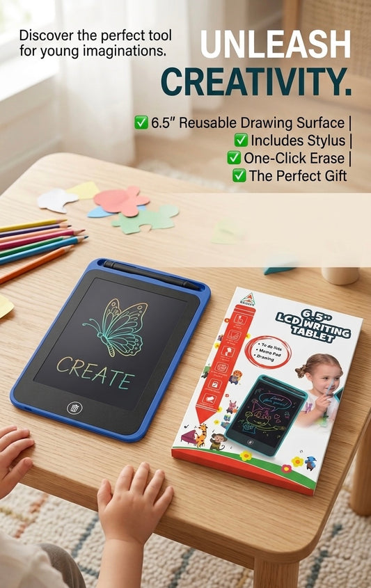 6.5-Inch Reusable Rainbow Doodle Tablet with No Mess