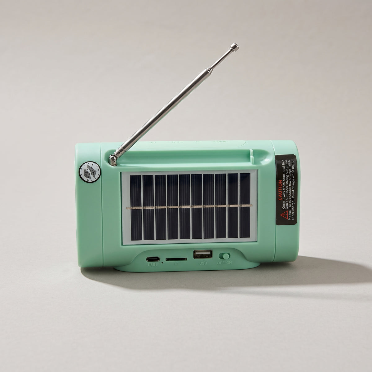 Solar Powered FM Radio Speaker – USB, TF Card, Rechargeable