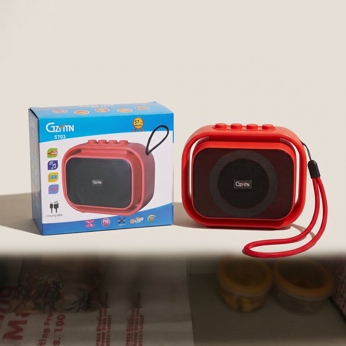 GZMTN Portable Mini Wireless Party Speaker