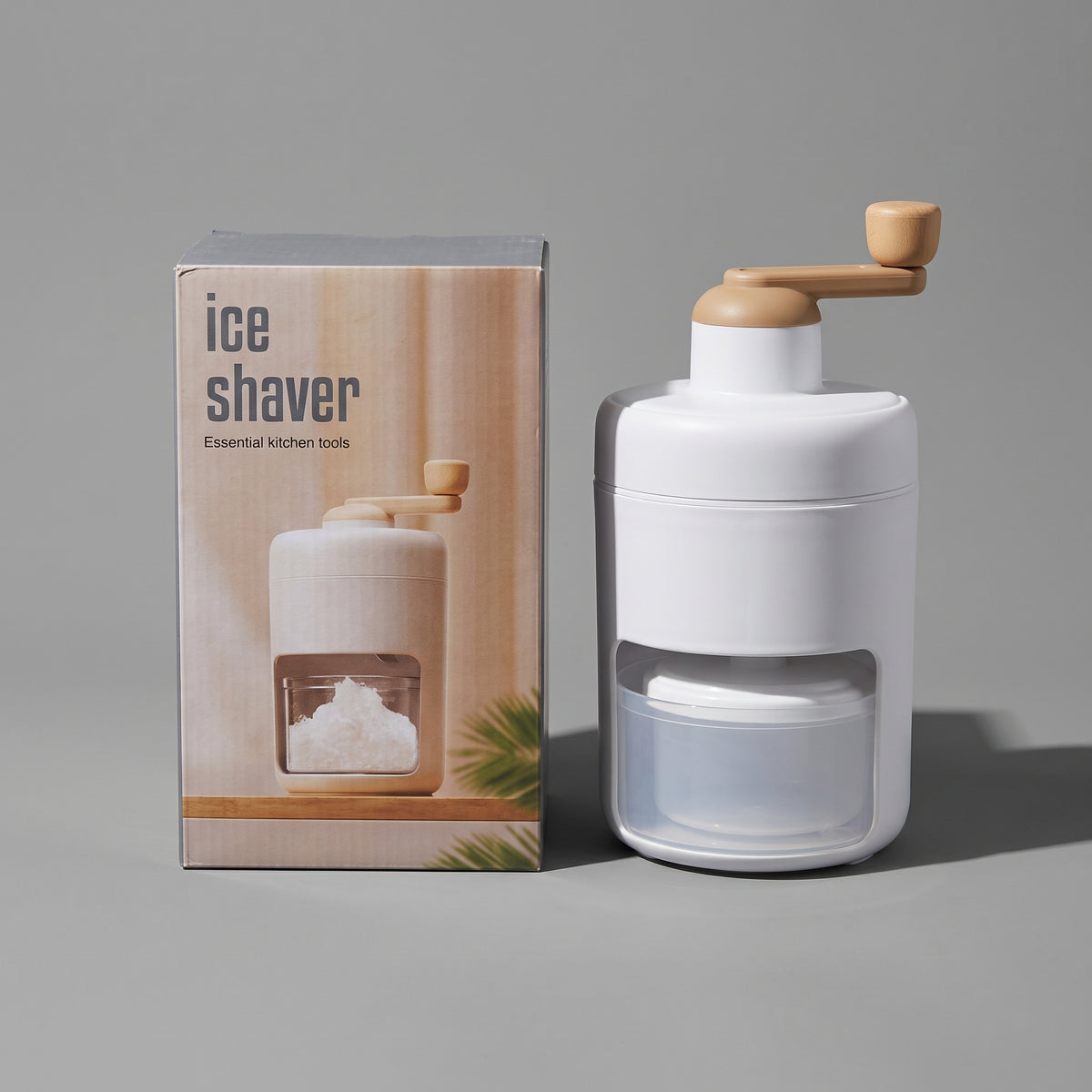 Portable Hand-Crank Ice Shaver & Snow Cone Maker