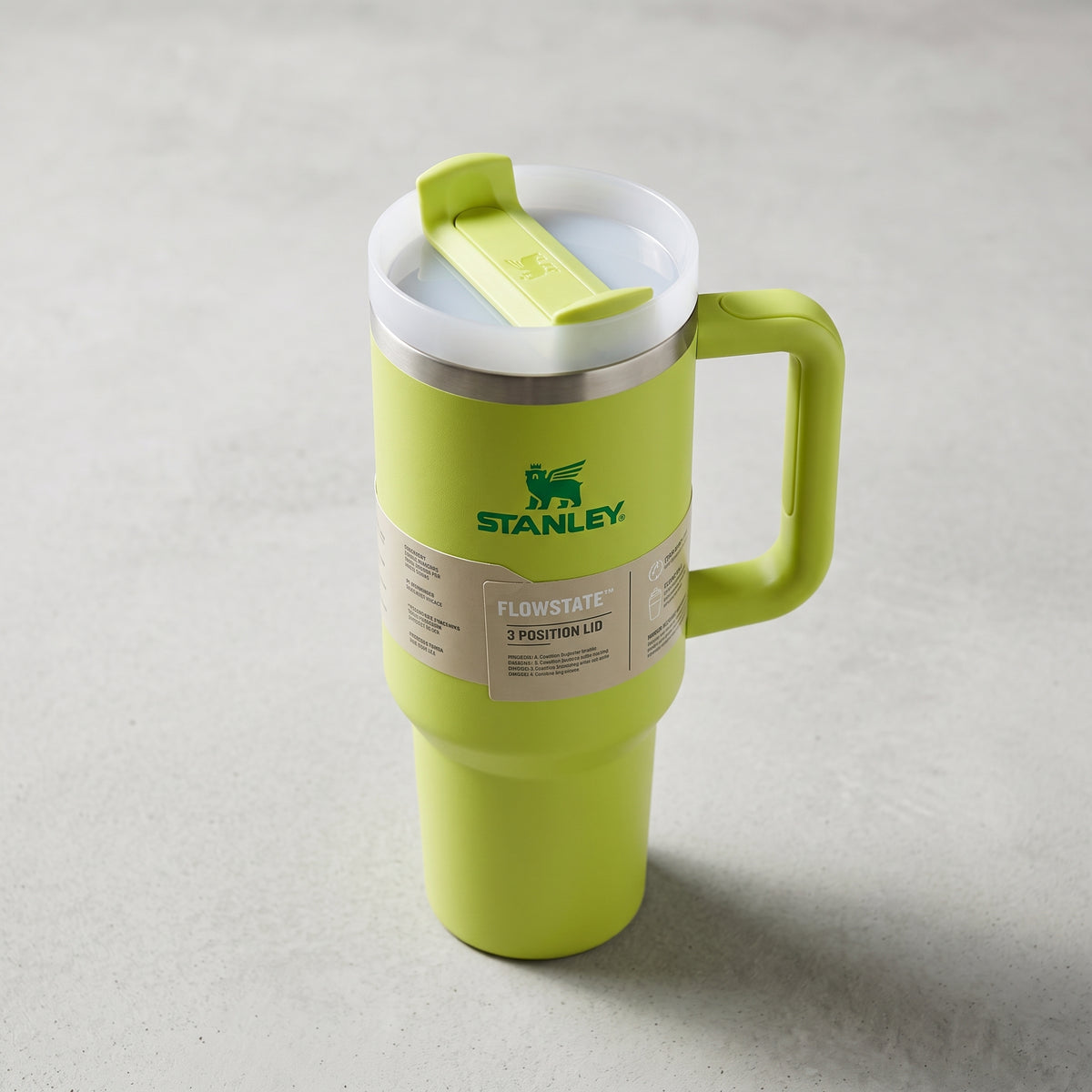 Insulated Tumbler with Handle & Plastic Straw