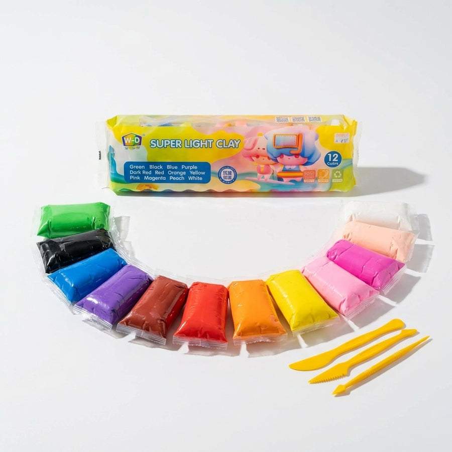 Super Light Clay – 12 Color Modeling Clay Set for Kids