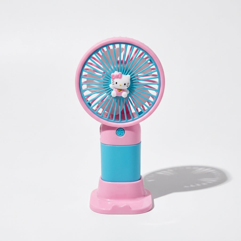 Mini Handheld Fan – Hello Kitty Edition, USB Rechargeable