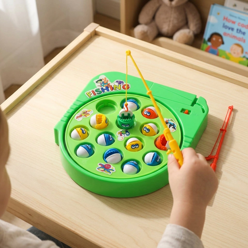 Fishing Game Toy – Rotating Fish Catch Board Game for Kids