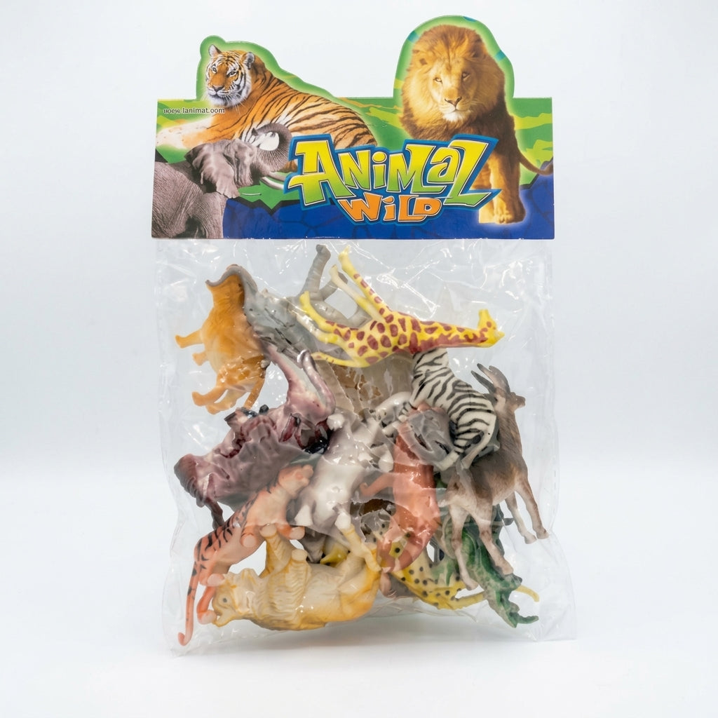 Wild Animal Toy Figures Set – Realistic Jungle &amp; Safari Animals