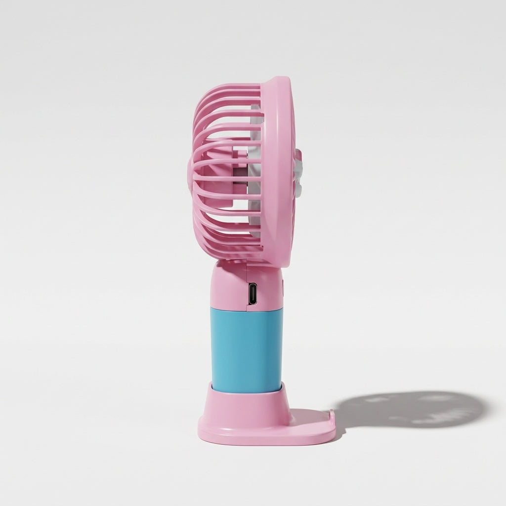 Mini Handheld Fan – Hello Kitty Edition, USB Rechargeable