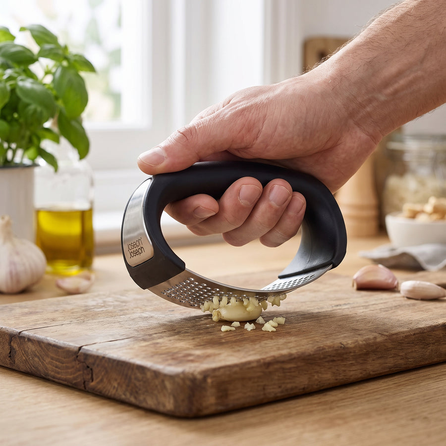 Stainless Steel Rocking Garlic Press & Crusher