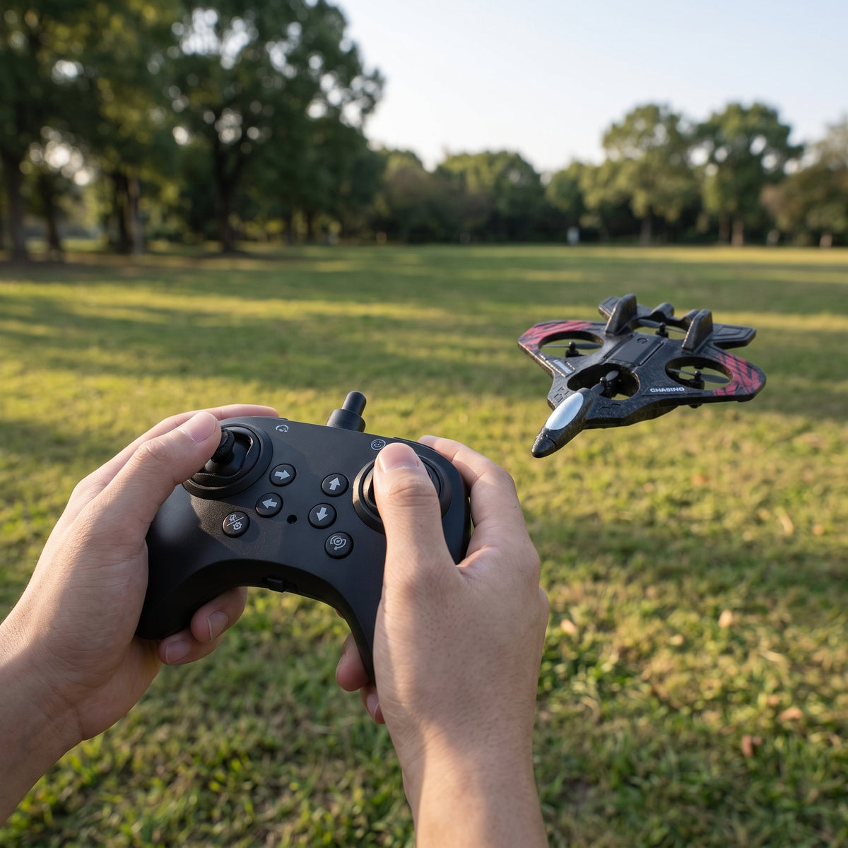 CHASING Lightning Drone – Fighter Jet Design, 4-Propeller Quadcopter