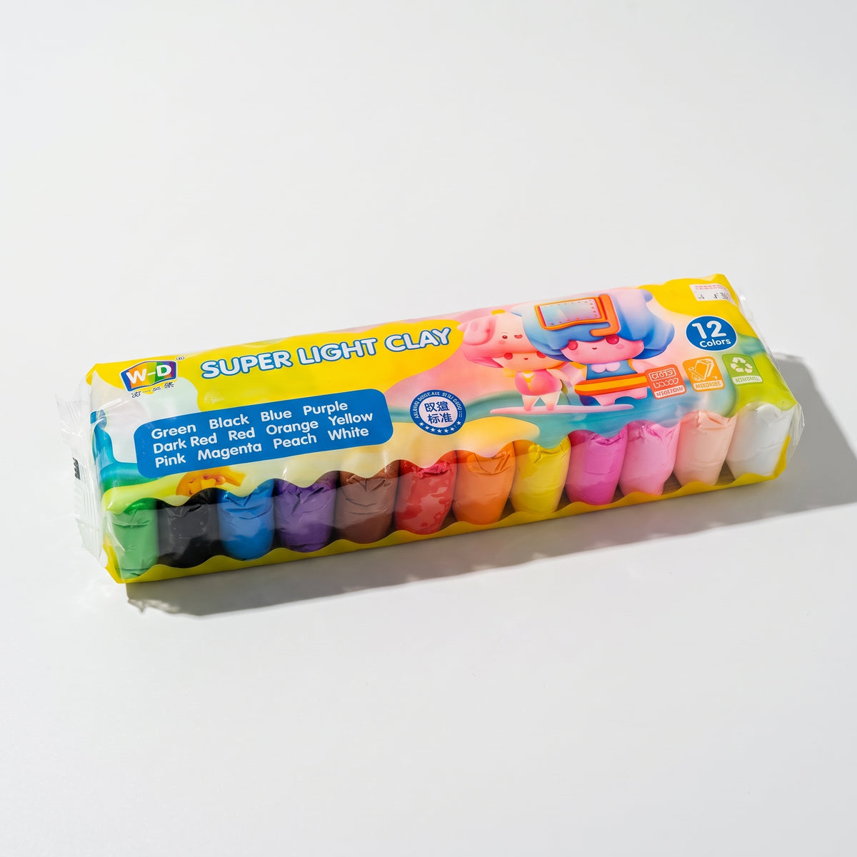 Super Light Clay – 12 Color Modeling Clay Set for Kids