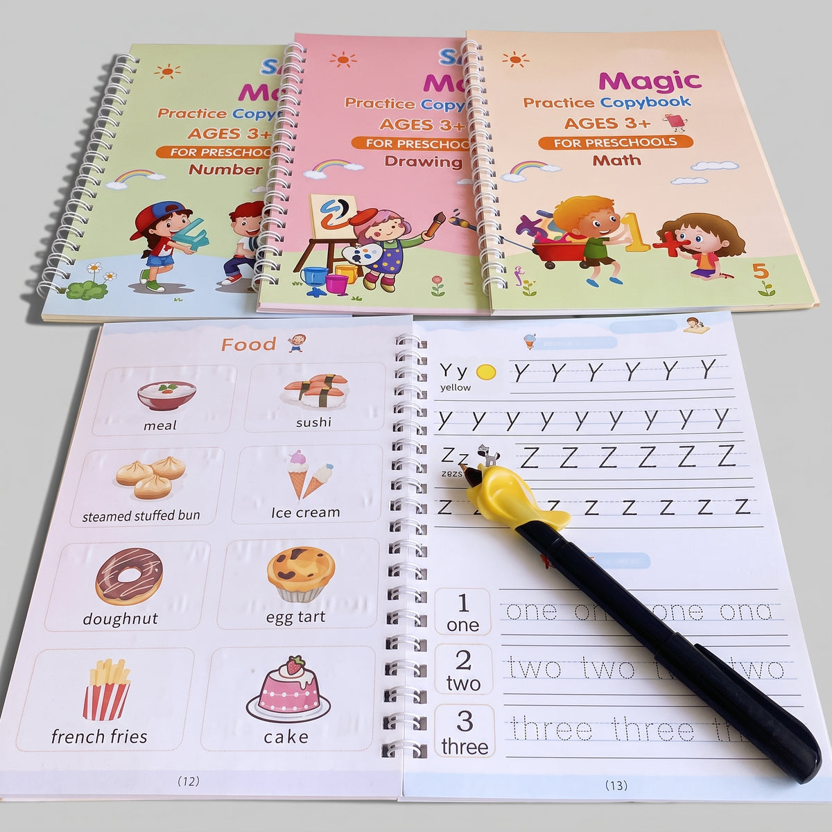 Sank Magic Practice Copybook Set – Reusable Tracing Books for Preschoolers