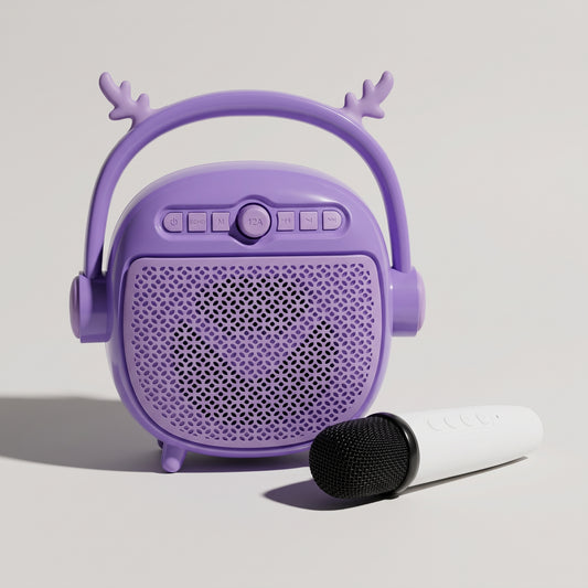 Cute Reindeer Karaoke Speaker with Wireless Mic – Heavy Bass