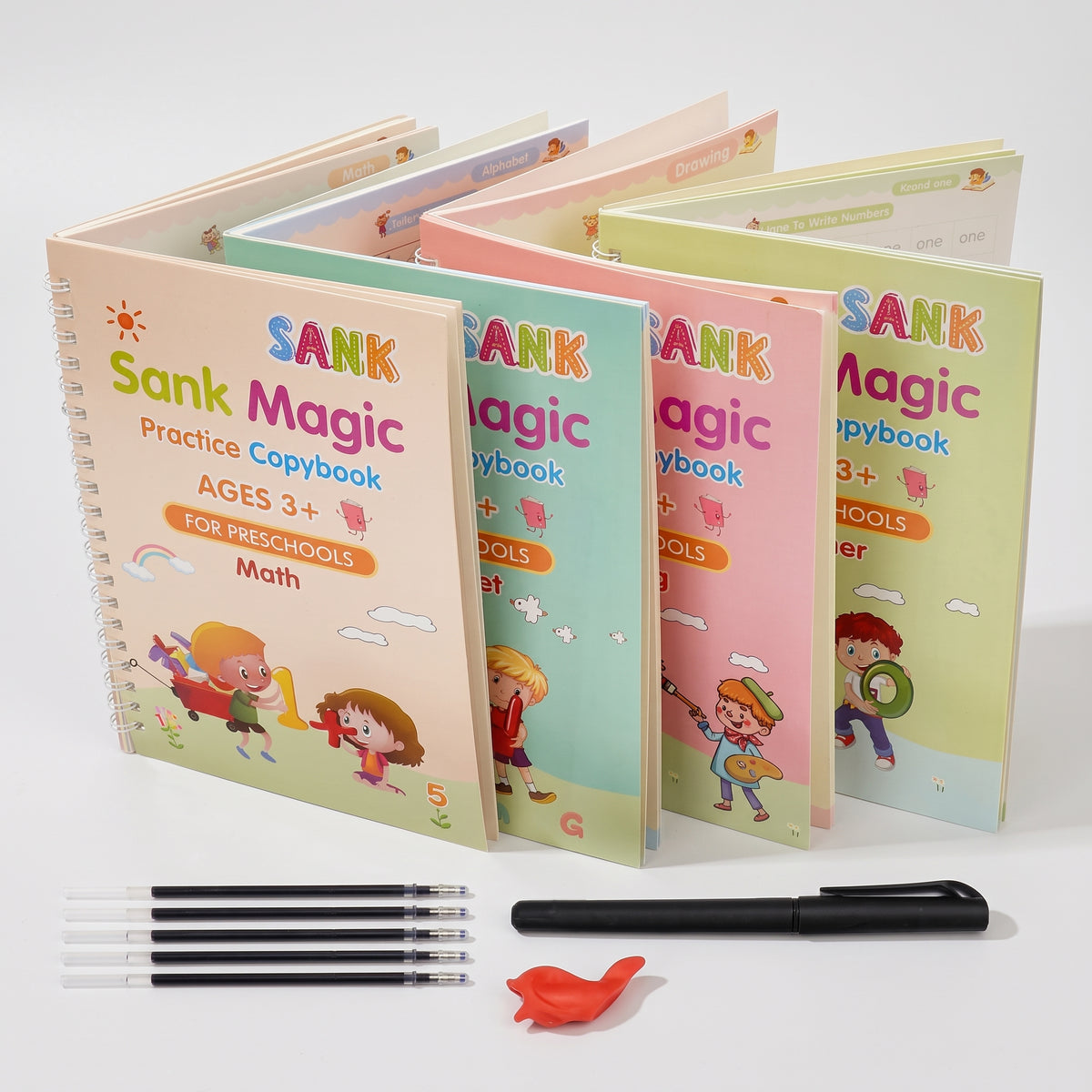 Sank Magic Practice Copybook Set – Reusable Tracing Books for Preschoolers