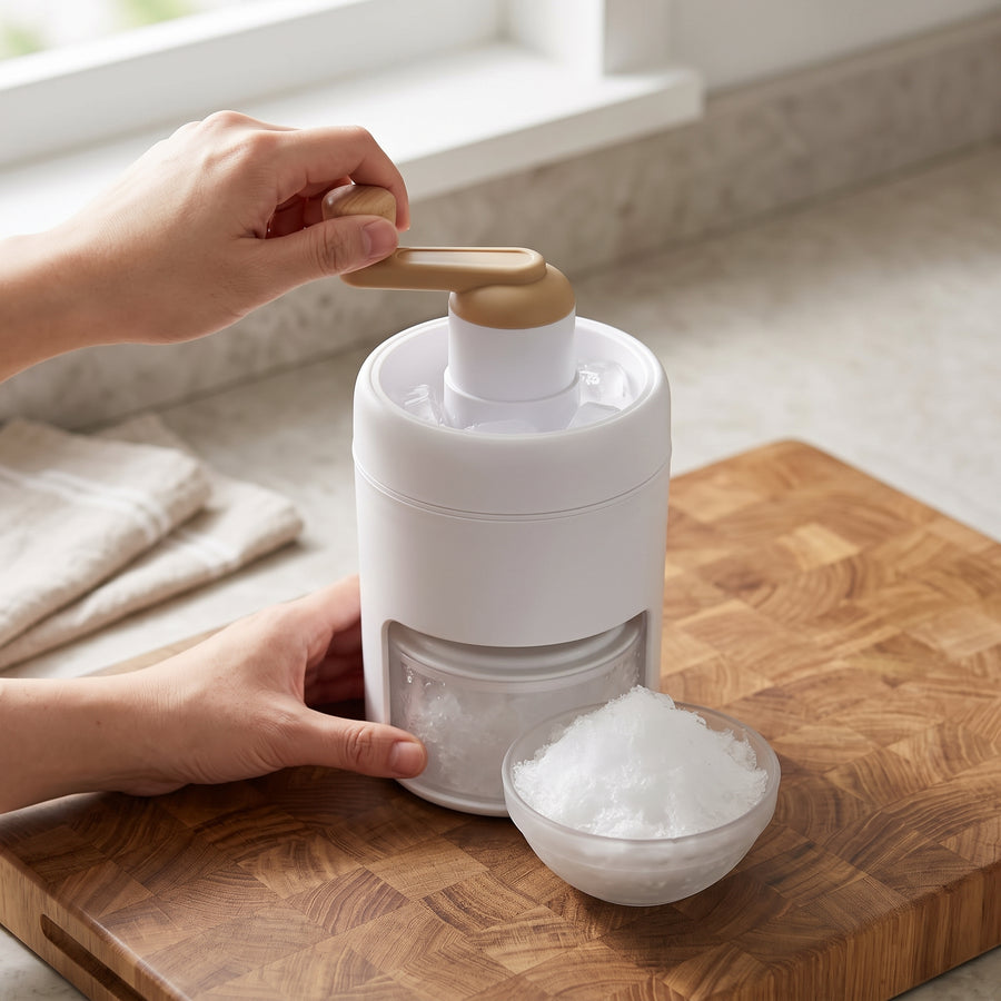 Portable Hand-Crank Ice Shaver & Snow Cone Maker
