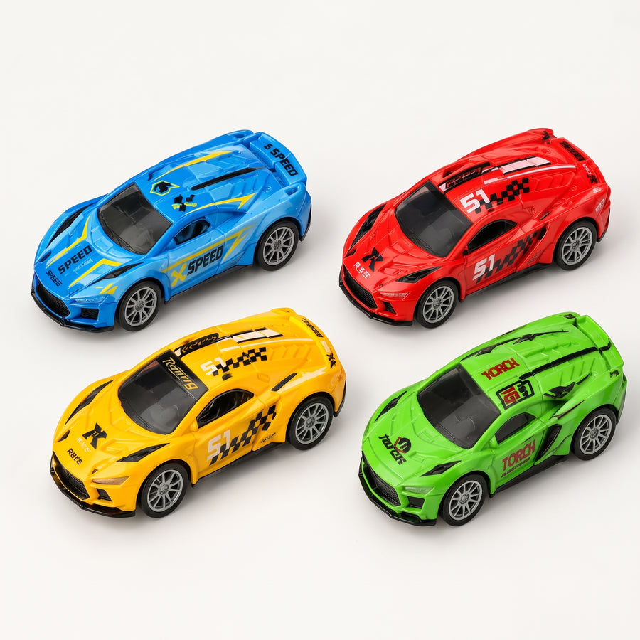 4-Piece Speed X Supercar Racing Toy Set