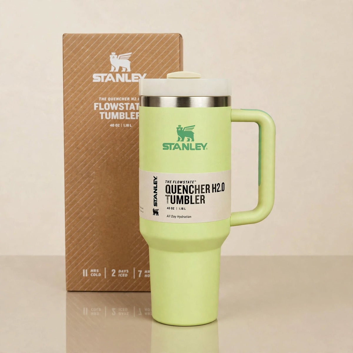 Insulated Tumbler with Handle & Plastic Straw