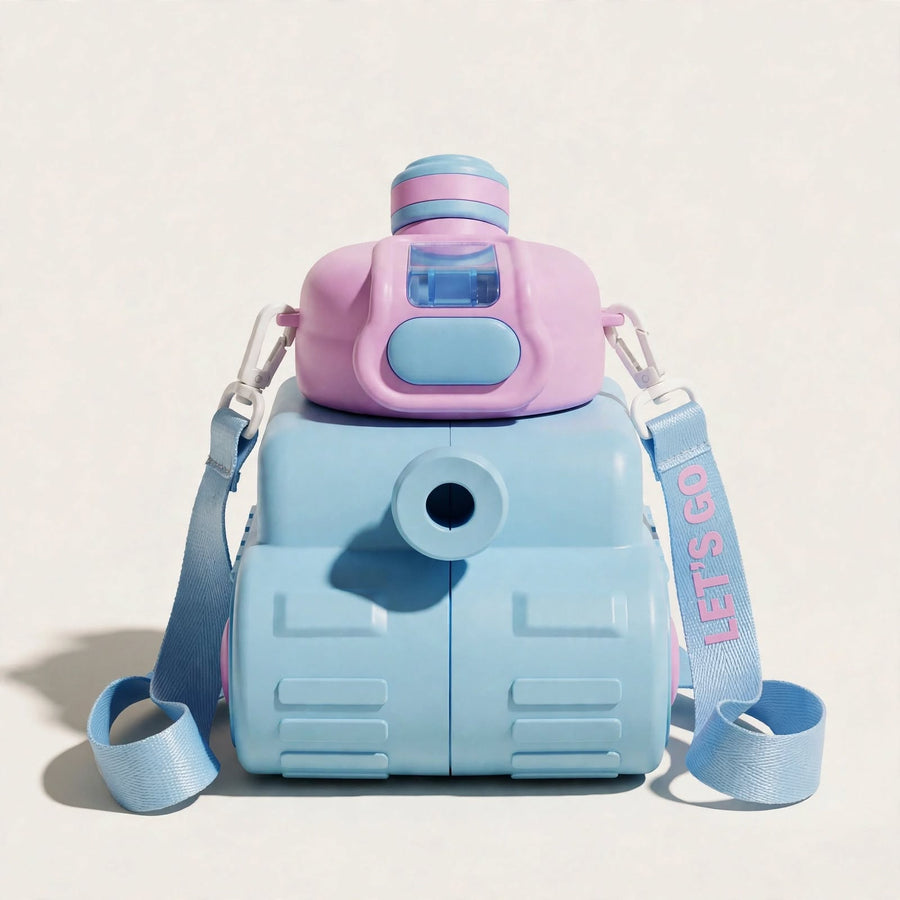 Tank Double Waterpro – Cute Tank-Shaped Water Bottle with Strap