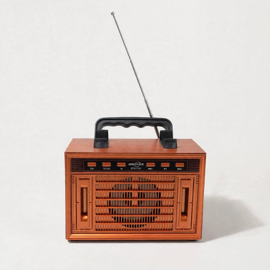 Retro Wooden Speaker – FM, USB, TF Card