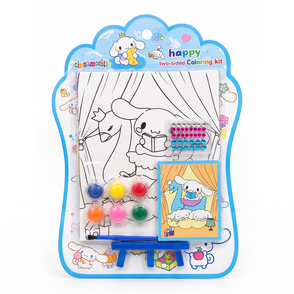 Cinnamoroll Happy Two-Sided Coloring Kit – Kids Art & Craft Set