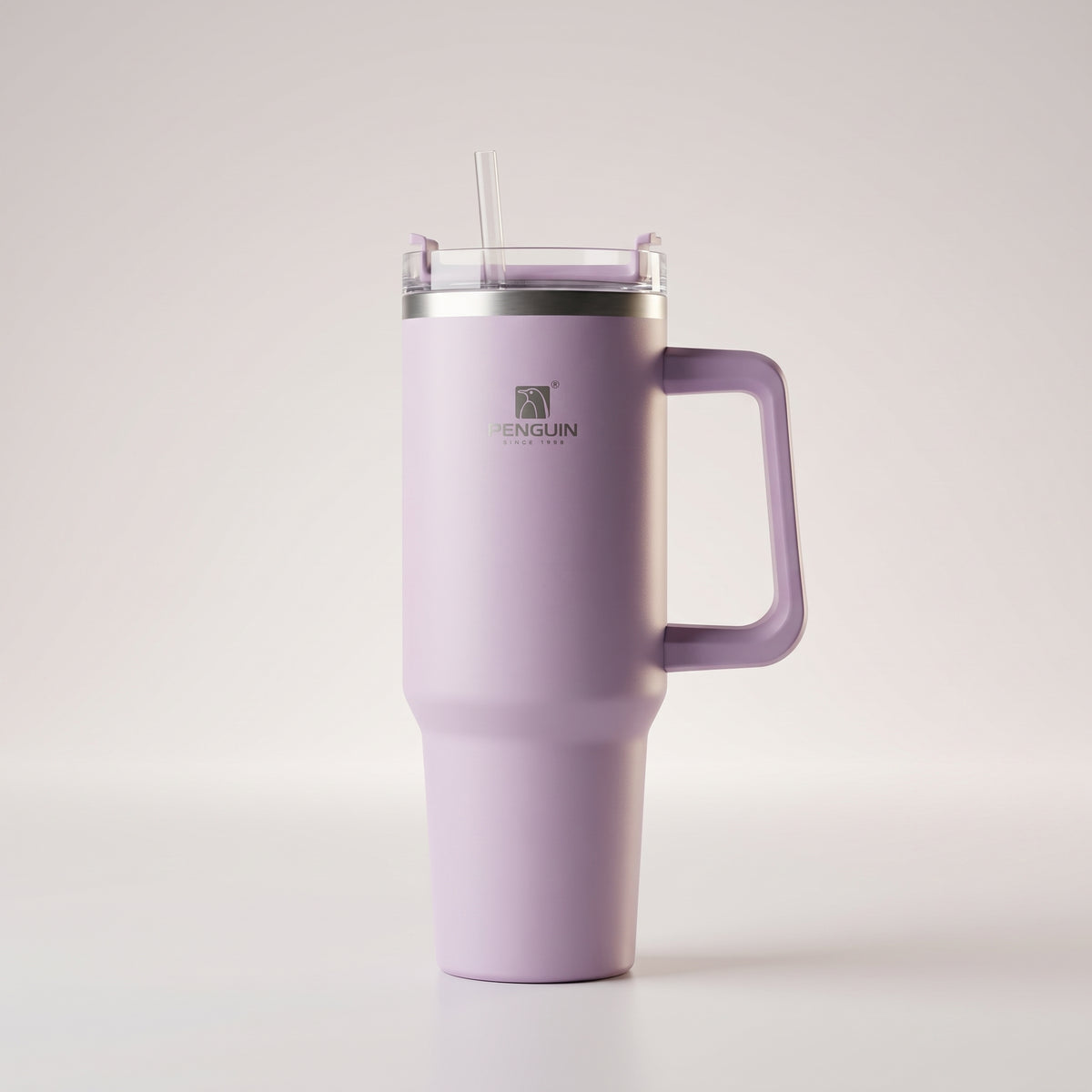 PENGUIN Vacuum Flask Tumbler with Handle & Straw