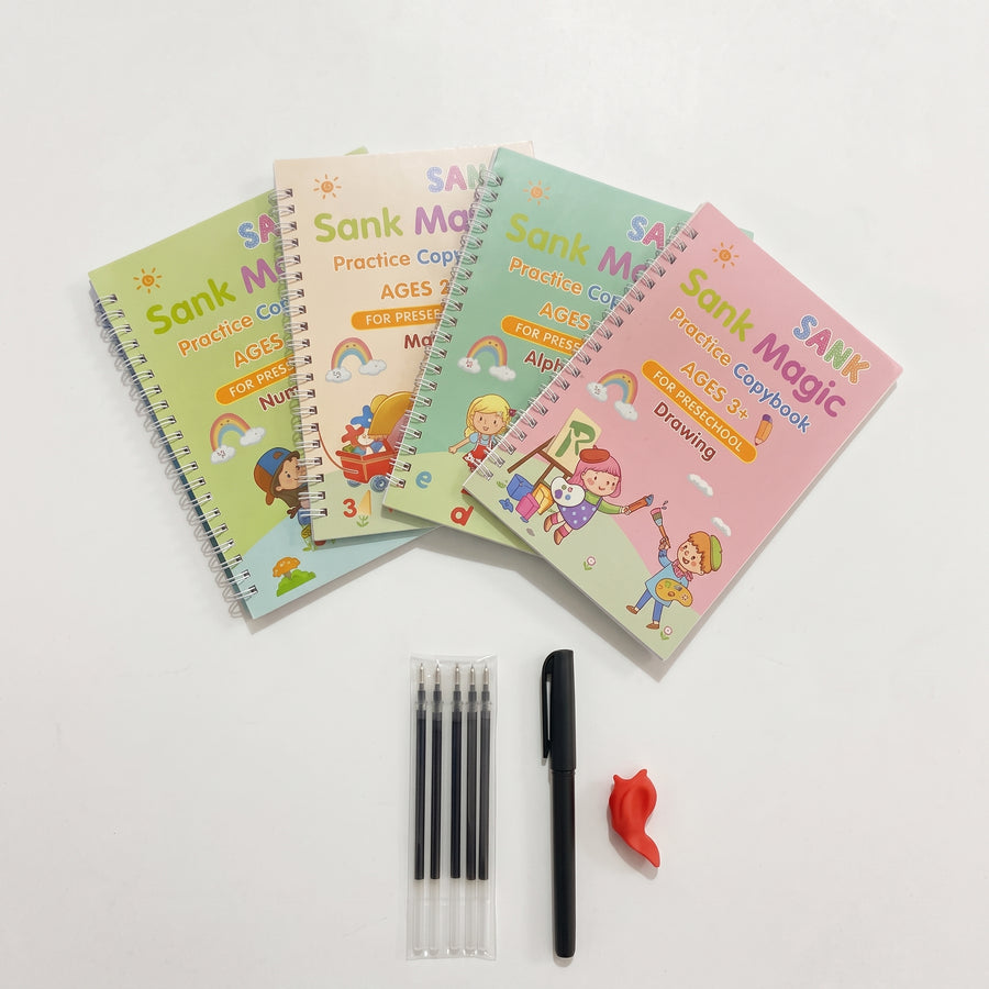 Sank Magic Practice Copybook Set – Reusable Tracing Books for Preschoolers