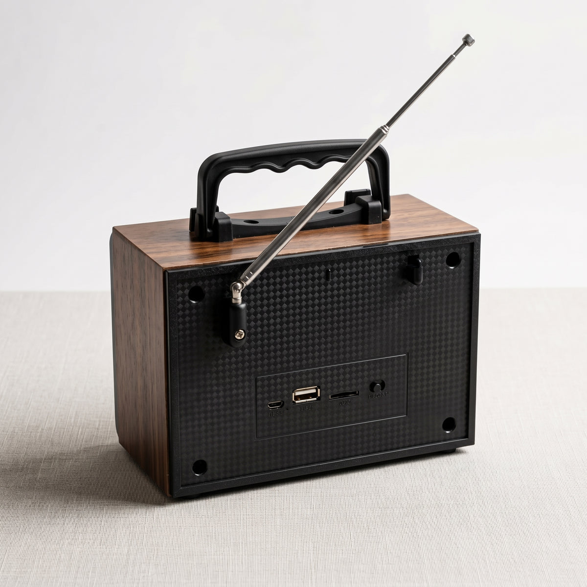 Retro Wooden Speaker – FM, USB, TF Card