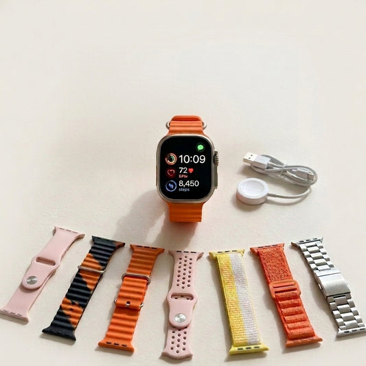 Ultra Smartwatch – 2.01" Infinite Display with 7-in-1 Strap Set