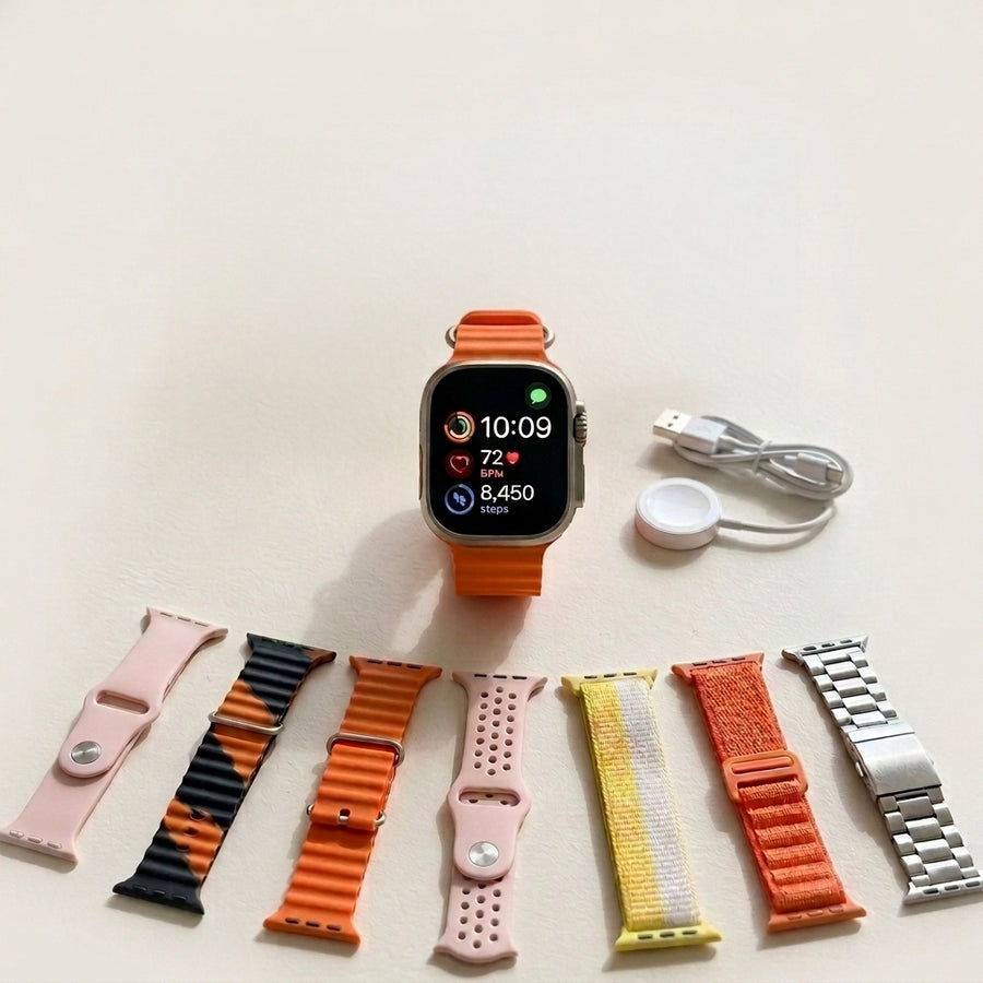 Ultra Smartwatch – 2.01" Infinite Display with 7-in-1 Strap Set